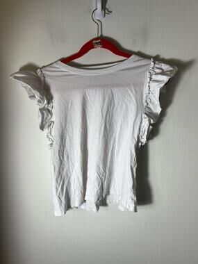 Ann Taylor Loft White Sleeveless Shirt size Small